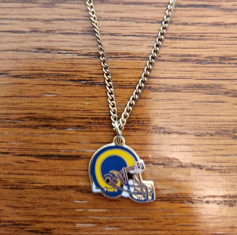 LOS ANGELES RAMS HELMET PENDANT NECKLACE